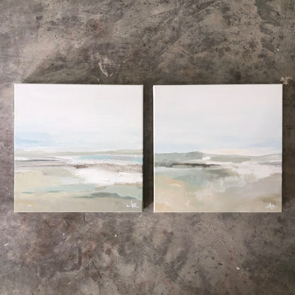Serene Shoreline Diptych